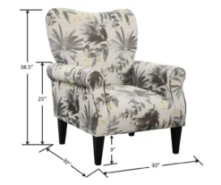 Willow River Lincoln Floral Accent Chair -Living Room Furniture 810519969 4