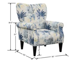 Willow River Lincoln Floral Accent Chair -Living Room Furniture 810519970 4