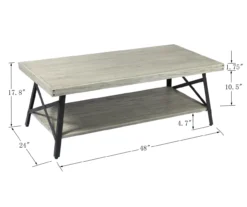 Pomona Light Gray Coffee Table -Living Room Furniture 810520052 3