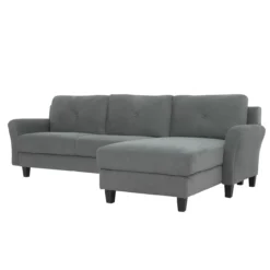 Hayward Gray Rolled Arm Sectional -Living Room Furniture 810524579 14