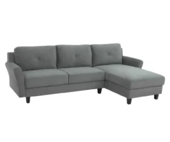 Hayward Gray Rolled Arm Sectional -Living Room Furniture 810524579 3