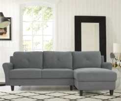 Hayward Gray Rolled Arm Sectional -Living Room Furniture 810524579 9
