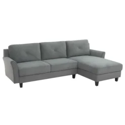 Hayward Gray Curved Arm Sectional -Living Room Furniture 810524580 11