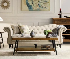 Pomona Pine Brown & Steel Gray 24" Wood Open-Shelf End Table -Living Room Furniture 810535748 10