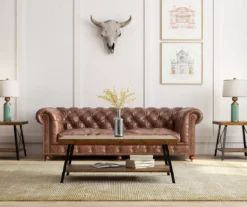 Pomona Pine Brown & Steel Gray 24" Wood Open-Shelf End Table -Living Room Furniture 810535748 8