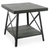 Pomona Gray & Steel Gray 24" Wood Open-Shelf End Table 2 Pomona Gray & Steel Gray 24" Wood Open-Shelf End Table -Living Room Furniture 810535749 1 1