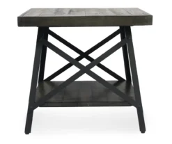 Pomona Gray & Steel Gray 24" Wood Open-Shelf End Table 13 Pomona Gray & Steel Gray 24" Wood Open-Shelf End Table -Living Room Furniture 810535749 5