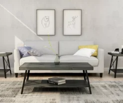 Pomona Gray & Steel Gray 24" Wood Open-Shelf End Table 15 Pomona Gray & Steel Gray 24" Wood Open-Shelf End Table -Living Room Furniture 810535749 8