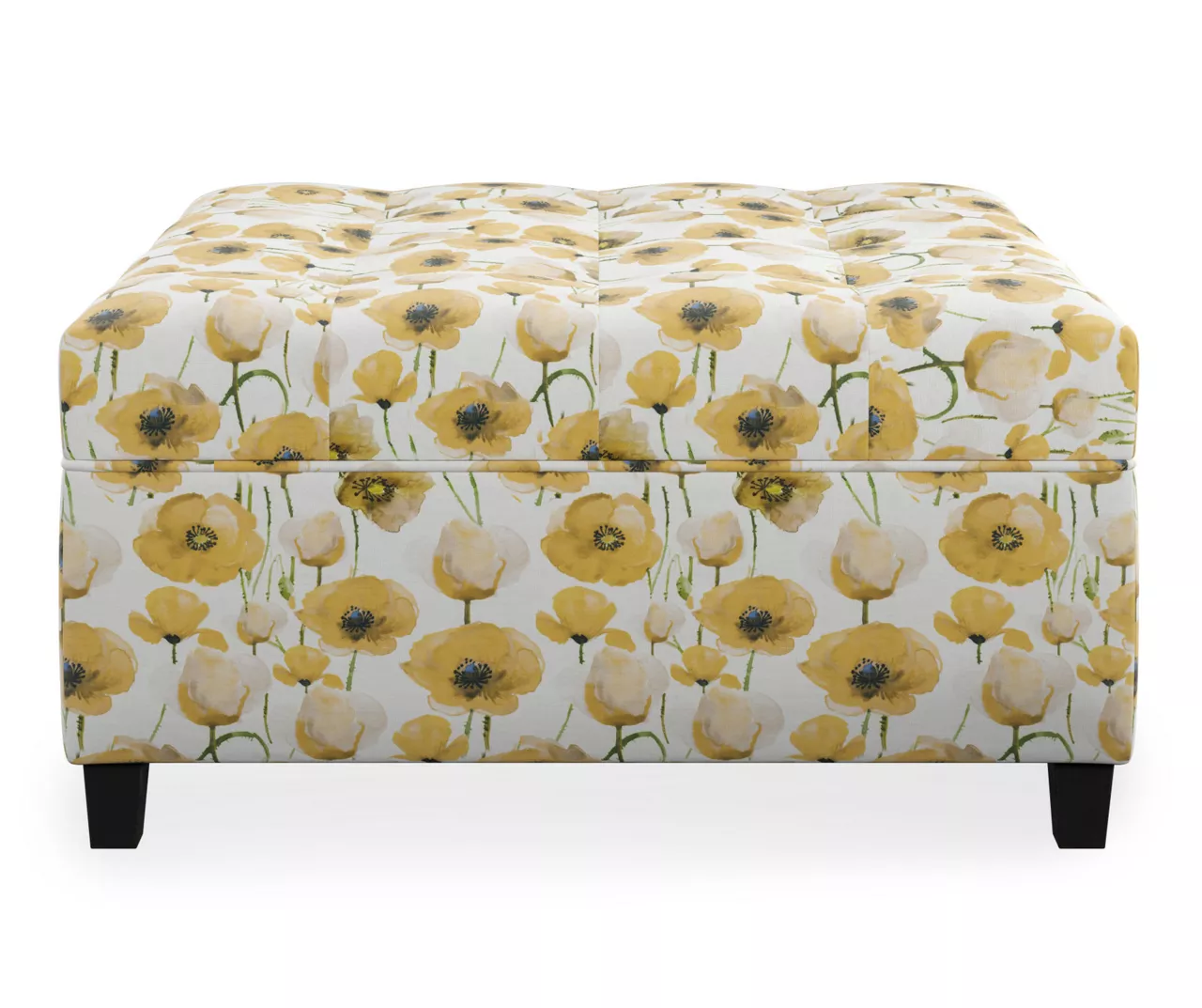 Golden Poppy Wood Leg Storage Ottoman 9 Golden Poppy Wood Leg Storage Ottoman - Image 7