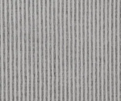 Pebble Gray Striped Upholstered Round Ottoman 9 Pebble Gray Striped Upholstered Round Ottoman -Living Room Furniture 810535758 3