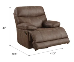Brown Microfiber Swivel Gliding Recliner 10 Brown Microfiber Swivel Gliding Recliner -Living Room Furniture 810535760 A7 1