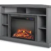 Flaxton Graphite Gray Electric Corner Fireplace Console 2 Flaxton Graphite Gray Electric Corner Fireplace Console -Living Room Furniture 810538183 3