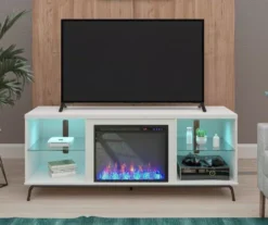 Newland White Electric Fireplace Console 10 Newland White Electric Fireplace Console -Living Room Furniture 810538184 1