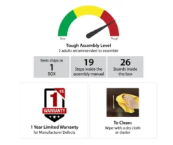 70" Fowler Black Electric Fireplace Console 13 70" Fowler Black Electric Fireplace Console -Living Room Furniture 810538243 6