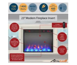 70" Intrepid Light Walnut Deluxe Electric Fireplace Console 10 70" Intrepid Light Walnut Deluxe Electric Fireplace Console -Living Room Furniture 810538245 4