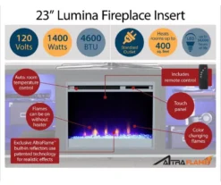 48" Intrepid White Electric Fireplace Console 12 48" Intrepid White Electric Fireplace Console -Living Room Furniture 810538247 5