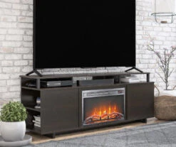 65" Himmel Espresso Electric Fireplace Console 10 65" Himmel Espresso Electric Fireplace Console -Living Room Furniture 810538249 2