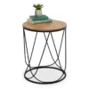 Black & Natural Round Side Table 1 Black & Natural Round Side Table -Living Room Furniture 810539920 1