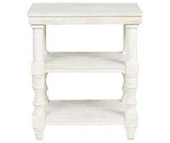 Dannerville Antique White 3-Tier Accent Table With USB Charging -Living Room Furniture 810542271 4