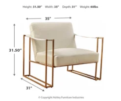 Kleemore Ostrich Embossed Leather Accent Chair -Living Room Furniture 810542293 3