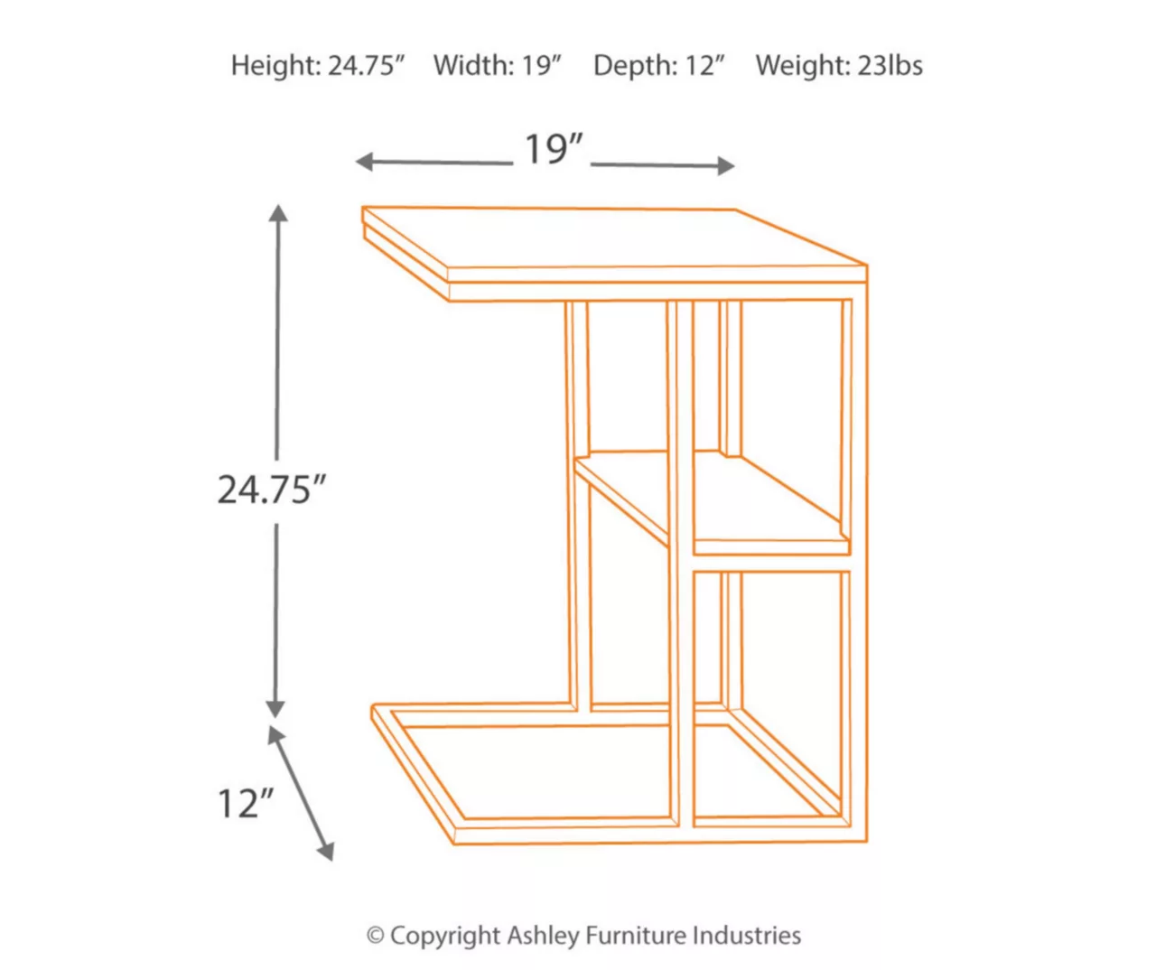 Forestmin Wood Cantilever Accent Table 5 Forestmin Wood Cantilever Accent Table - Image 3