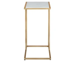 Lanport White Marble C Side Table -Living Room Furniture 810542314 2
