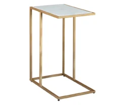 Lanport White Marble C Side Table