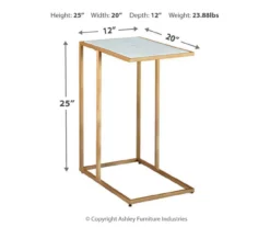 Lanport White Marble C Side Table -Living Room Furniture 810542314 3