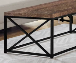 Monarch Reclaimed Wood Look Coffee Tables -Living Room Furniture 810542382 3