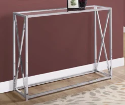 Monarch Glass & Metal Accent Table -Living Room Furniture 810542386 1