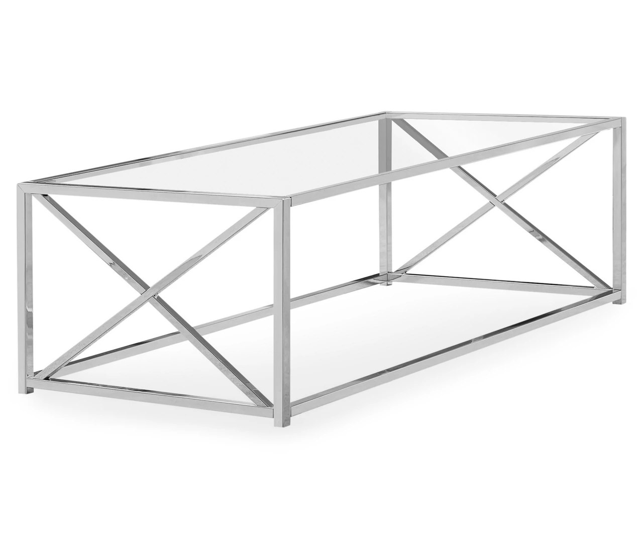 Monarch Glass & Metal Coffee Table 4 Monarch Glass & Metal Coffee Table - Image 2