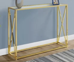 Monarch Glass & Metal Accent Table -Living Room Furniture 810542389 1