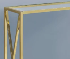 Monarch Glass & Metal Accent Table -Living Room Furniture 810542389 3