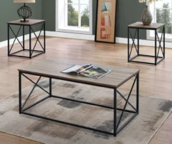 Monarch X Frame 3-Piece Occasional Table Set -Living Room Furniture 810542421 1