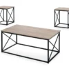 Monarch X Frame 3-Piece Occasional Table Set -Living Room Furniture 810542421 2