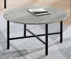 Monarch Round 3-Piece Occasional Table Set -Living Room Furniture 810542425 3