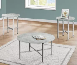 Monarch Round 3-Piece Occasional Table Set -Living Room Furniture 810542427 1