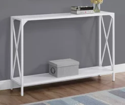 Monarch Metal X-Shaped Console Table -Living Room Furniture 810542458 1