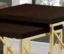 Monarch 2-Piece Nesting Accent Table Set -Living Room Furniture 810542486 3