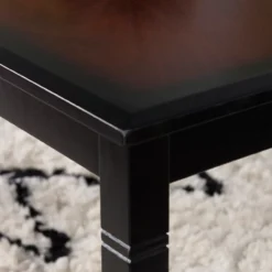 Shirley Black Cherry Transitional Wood Coffee Table -Living Room Furniture 810543142 3