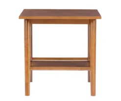 Presley Brown 2-Tier Slatted Wood End Table 20 Presley Brown 2-Tier Slatted Wood End Table -Living Room Furniture 810543147 A1 3