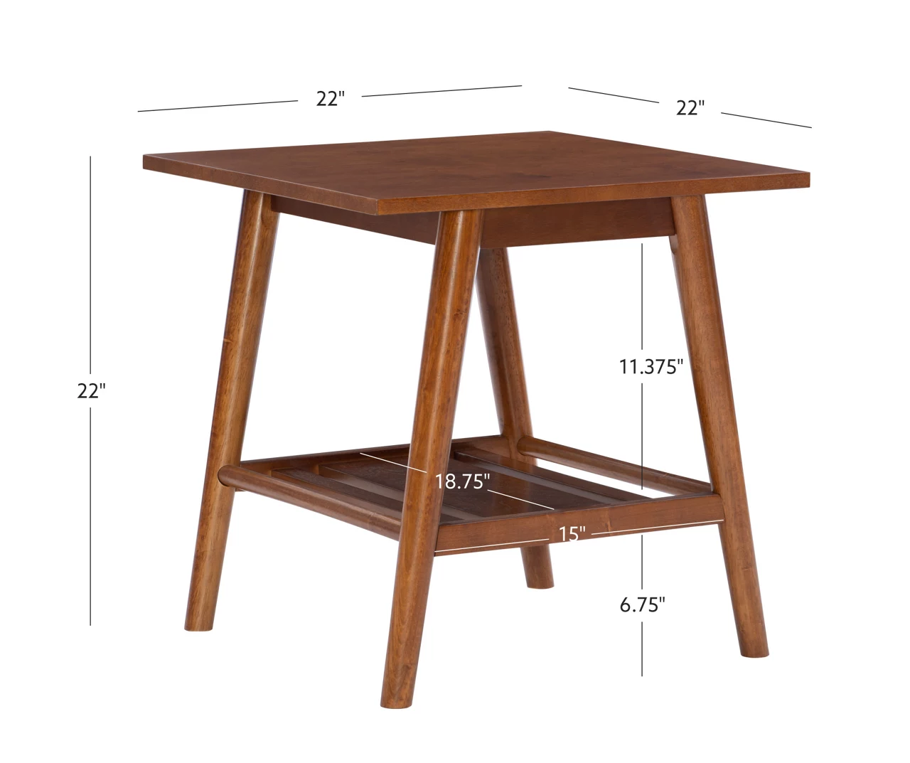 Presley Brown 2-Tier Slatted Wood End Table 13 Presley Brown 2-Tier Slatted Wood End Table - Image 11