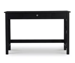 Richland Black 1-Drawer Wood X Leg Wood End Table -Living Room Furniture 810543158 3