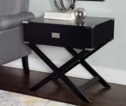 Cami Single Drawer X Base Accent Table -Living Room Furniture 810543184 A0 7