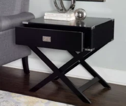 Cami Single Drawer X Base Accent Table -Living Room Furniture 810543184 A0 8