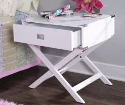 Cami Single Drawer X Base Accent Table -Living Room Furniture 810543185 2