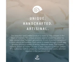 Globa Designs White & Gold Capiz Mosaic Beehive Accent Table -Living Room Furniture 810543194 M0 5