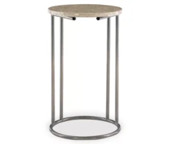 Global Designs Pewter Geometric Capiz Mosaic C Accent Table -Living Room Furniture 810543213 3