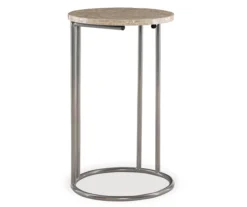 Global Designs Pewter Geometric Capiz Mosaic C Accent Table -Living Room Furniture 810543213 5