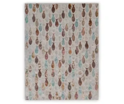 Global Designs Gold Geometric Capiz Mosaic Fish Pattern C Accent Table -Living Room Furniture 810543218 4